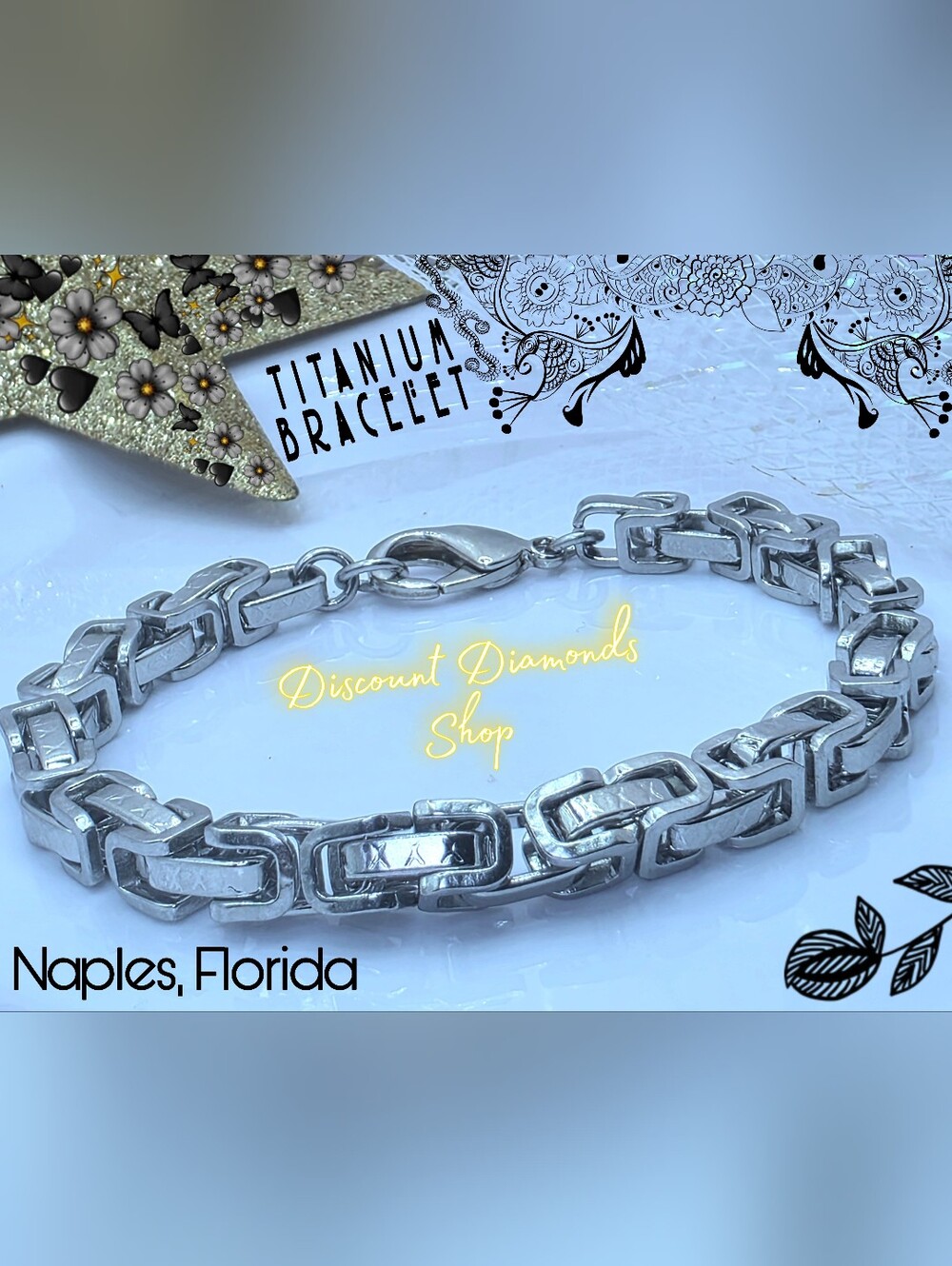 Men's Heavy Byzantine Stainless Steel Bracelet